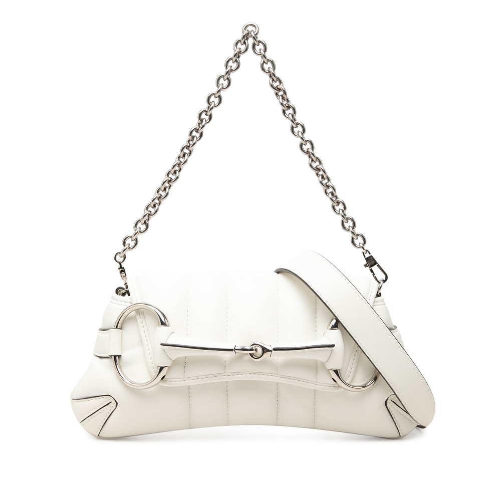 Pre-Loved Gucci Small Quilted Calfskin Horsebit Chain Satchel